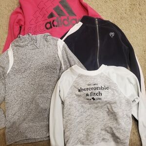 Adidas Pink Hoodie and Abercrombie Sweatshirt Bundle